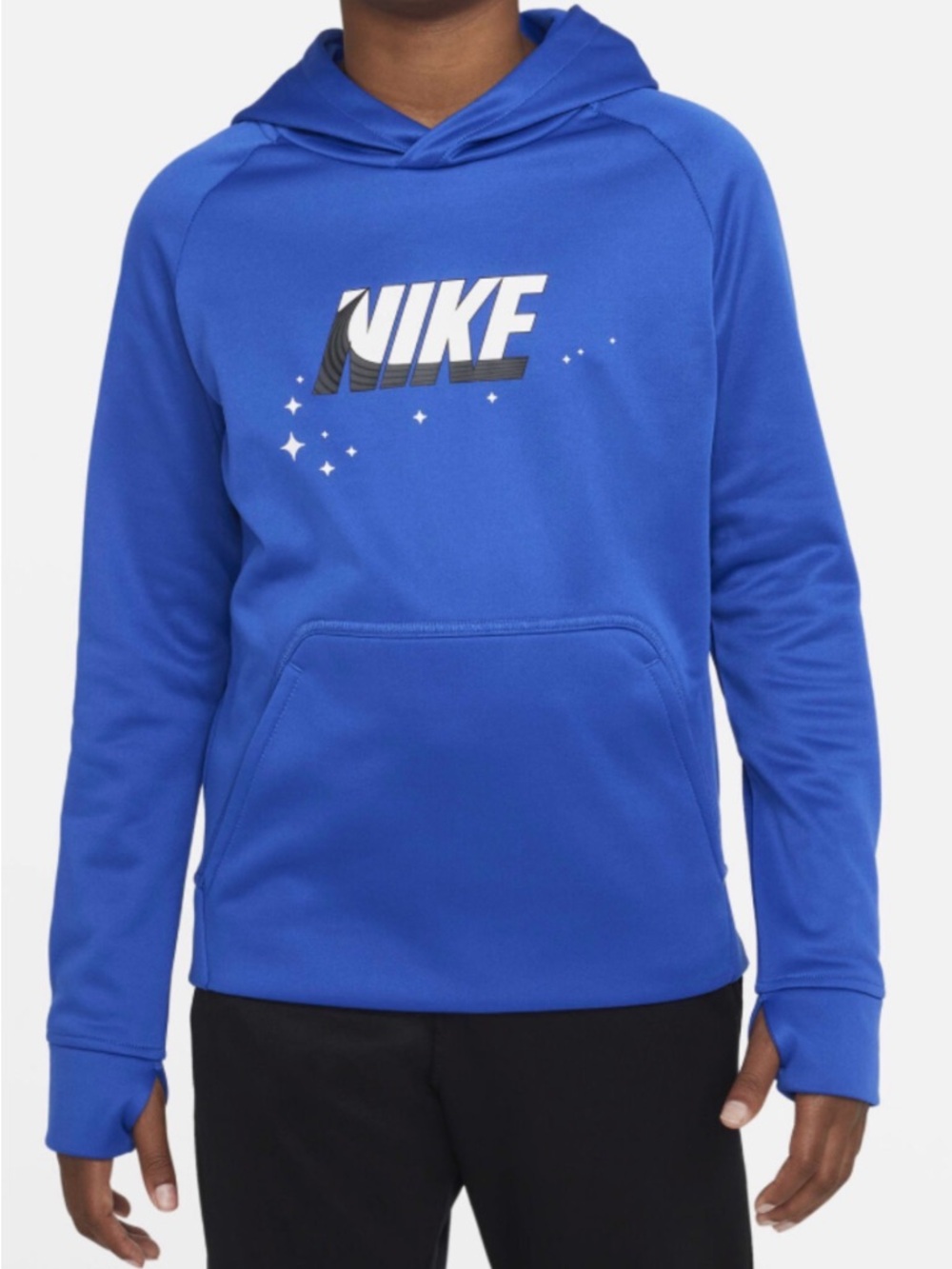 Nike Royal Blue Hoodie with White Logo and Star Accents size | XL